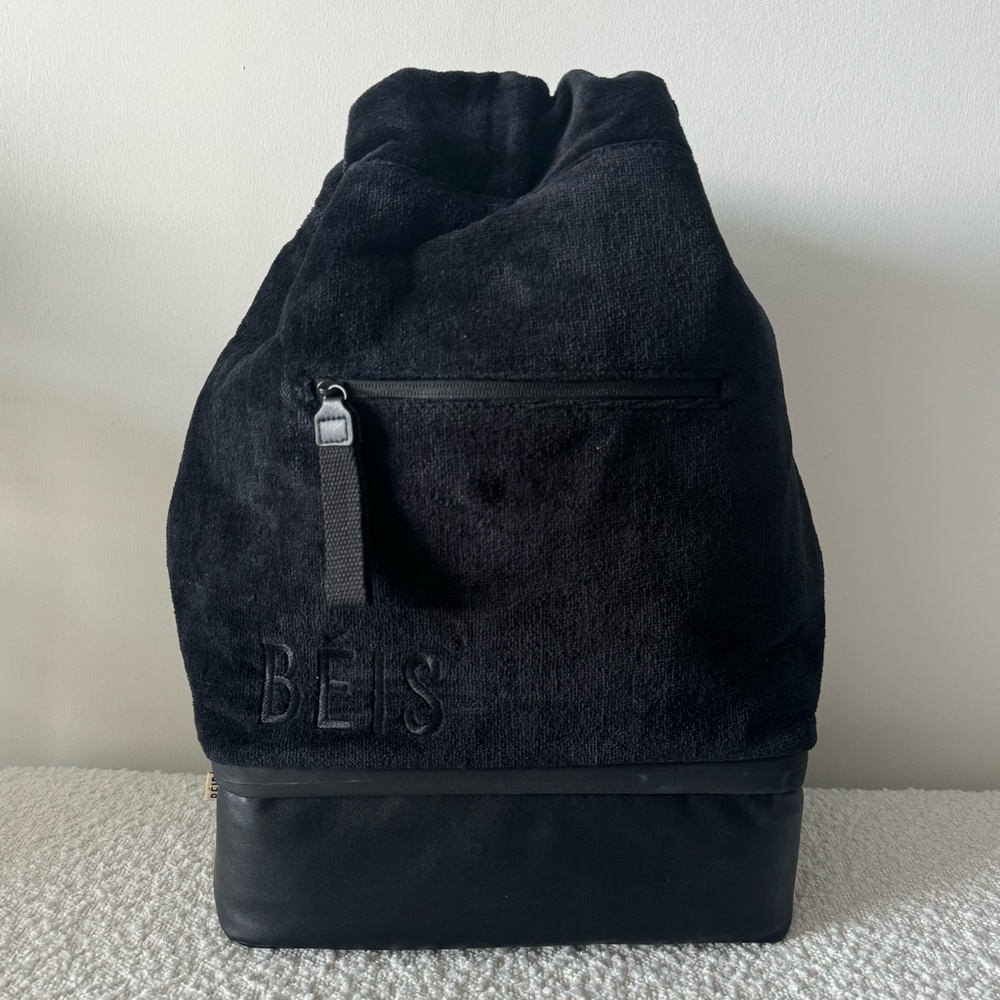 Beis Terry Backpack Cooler Black